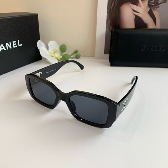 Chanel Tortoiseshell Sunglasses with Quilted Case
